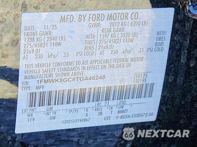 Zdjęcie 14 z 14 samochodu: 2026 FORD EXPLORER ST VIN:1FMWK8GC8TGA46248 - miniatura