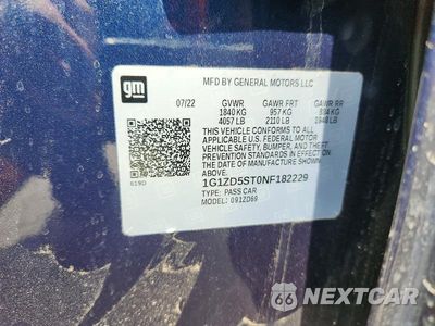 Zdjęcie 12 z 12 samochodu: 2022 CHEVROLET MALIBU LT VIN:1G1ZD5ST0NF182229 - miniatura