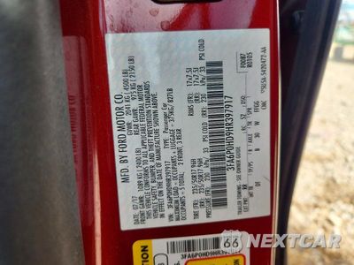 Zdjęcie 13 z 13 samochodu: 2017 FORD FUSION SE VIN:3FA6P0HD9HR397917 - miniatura