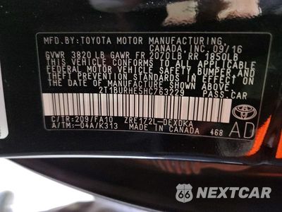 Zdjęcie 12 z 12 samochodu: 2017 TOYOTA COROLLA L VIN:2T1BURHE5HC763229 - miniatura