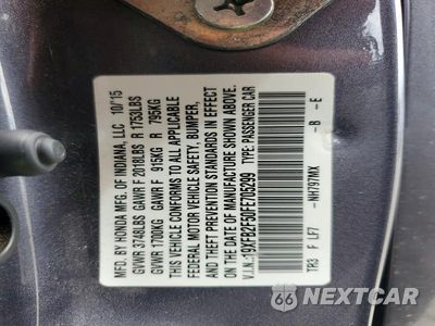 Zdjęcie 13 z 13 samochodu: 2015 HONDA CIVIC LX VIN:19XFB2F50FE705299 - miniatura
