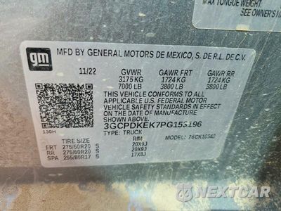 Zdjęcie 12 z 12 samochodu: 2023 CHEVROLET SILVERADO K1500 LT-L VIN:3GCPDKEK7PG153196 - miniatura
