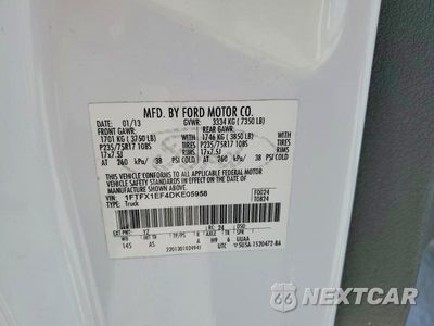 Zdjęcie 12 z 12 samochodu: 2013 FORD F150 SUPER CAB VIN:1FTFX1EF4DKE05958 - miniatura