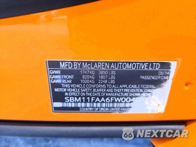 Zdjęcie 12 z 12 samochodu: 2015 MCLAREN AUTOMOTIVE 650S SPIDER VIN:SBM11FAA6FW004062 - miniatura