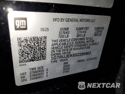 Zdjęcie 12 z 12 samochodu: 2025 GMC SIERRA K1500 ELEVATION-L VIN:1GTRUJEK6SZ285863 - miniatura