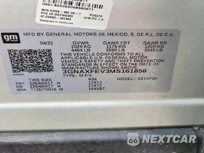 Zdjęcie 13 z 13 samochodu: 2021 CHEVROLET EQUINOX VIN:3GNAXFEV3MS161858 - miniatura
