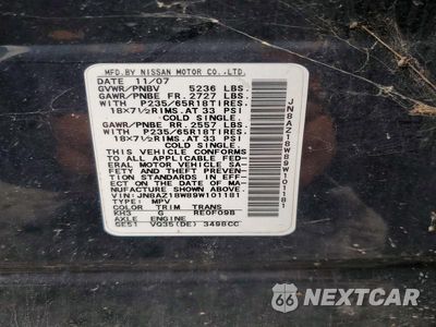 Zdjęcie 13 z 13 samochodu: 2009 NISSAN MURANO S VIN:JN8AZ18W89W101181 - miniatura