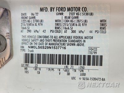 Zdjęcie 13 z 13 samochodu: 2022 FORD TRANSIT CONNECT XL DELIVERY VAN VIN:NM0LS6S29N1537716 - miniatura