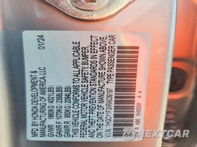 Zdjęcie 13 z 13 samochodu: 2024 HONDA ACCORD EX VIN:1HGCY1F3XRA039197 - miniatura