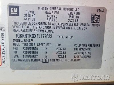 Zdjęcie 13 z 13 samochodu: 2015 GMC ACADIA DENALI VIN:1GKKRTKDXFJ177632 - miniatura