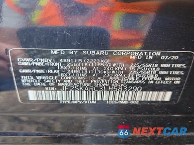 Zdjęcie 13 z 13 samochodu: 2020 SUBARU FORESTER SPORT VIN:JF2SKARC3LH583290 - miniatura