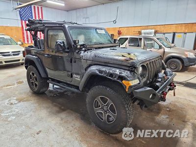 Czwarte zdjęcie samochodu z boku: 2020 JEEP WRANGLER SPORT VIN:1C4GJXAG0LW164480 - miniatura
