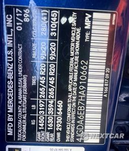 Zdjęcie 13 z 13 samochodu: 2017 MERCEDES-BENZ GLE 43 AMG VIN:4JGDA6EB7HA910662 - miniatura