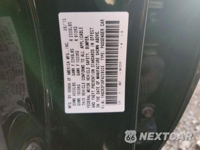 Zdjęcie 12 z 12 samochodu: 2015 HONDA ACCORD LX VIN:1HGCR2F36FA209005 - miniatura