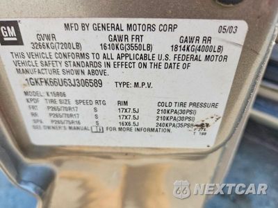 Zdjęcie 13 z 13 samochodu: 2003 GMC YUKON XL DENALI VIN:1GKFK66U63J306589 - miniatura