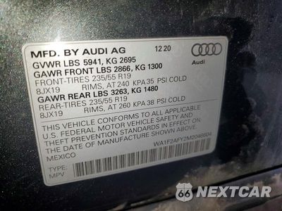 Zdjęcie 14 z 14 samochodu: 2021 AUDI Q5 E PRESTIGE VIN:WA1F2AFY2M2046604 - miniatura