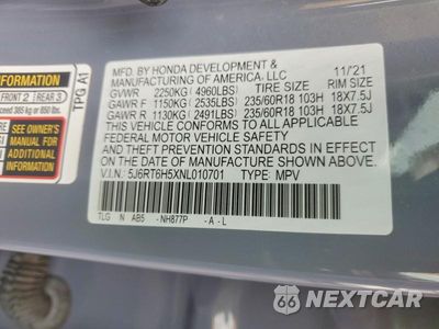 Zdjęcie 13 z 13 samochodu: 2022 HONDA CR-V EX VIN:5J6RT6H5XNL010701 - miniatura