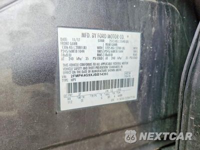 Zdjęcie 14 z 14 samochodu: 2018 FORD EDGE SE VIN:2FMPK4G9XJBB14393 - miniatura