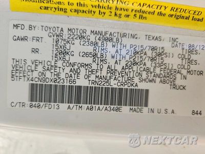 Zdjęcie 12 z 12 samochodu: 2013 TOYOTA TACOMA BASE VIN:5TFTX4CN9DX023166 - miniatura