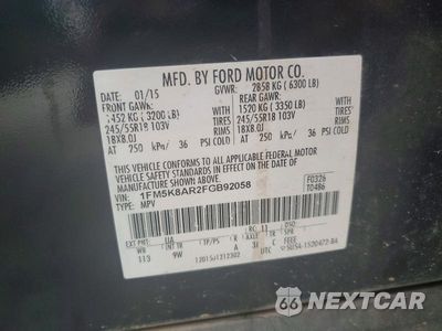 Zdjęcie 13 z 13 samochodu: 2015 FORD EXPLORER POLICE INTERCEPTOR VIN:1FM5K8AR2FGB92058 - miniatura