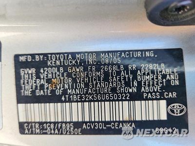 Zdjęcie 12 z 12 samochodu: 2006 TOYOTA CAMRY LE VIN:4T1BE32K56U650322 - miniatura