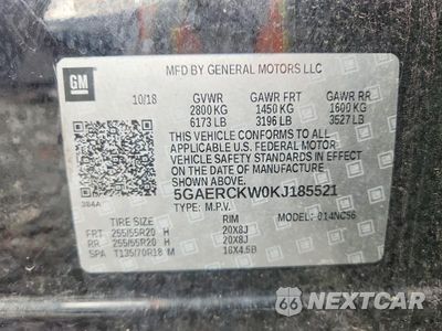Zdjęcie 13 z 13 samochodu: 2019 BUICK ENCLAVE PREMIUM VIN:5GAERCKW0KJ185521 - miniatura
