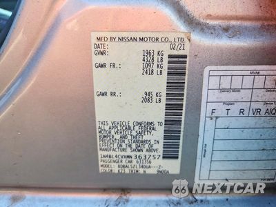 Zdjęcie 12 z 12 samochodu: 2021 NISSAN ALTIMA SR VIN:1N4BL4CVXMN363757 - miniatura