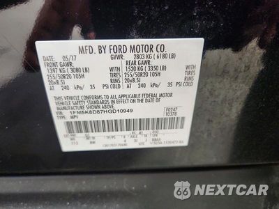 Zdjęcie 14 z 14 samochodu: 2017 FORD EXPLORER XLT VIN:1FM5K8D87HGD10949 - miniatura