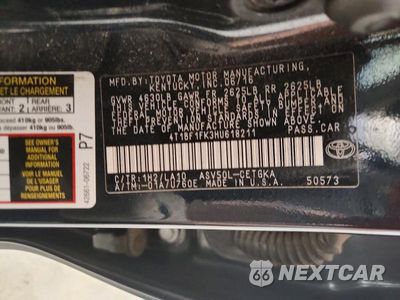 Zdjęcie 13 z 13 samochodu: 2017 TOYOTA CAMRY XLE VIN:4T1BF1FK3HU618211 - miniatura