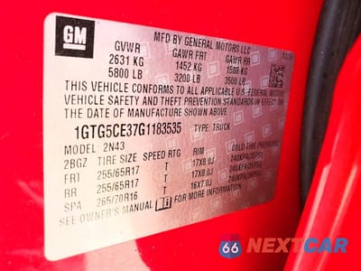 Zdjęcie 12 z 12 samochodu: 2016 GMC CANYON SLE VIN:1GTG5CE37G1183535 - miniatura