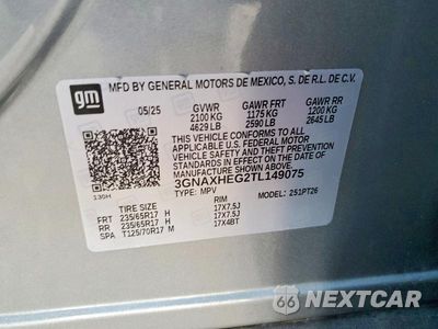 Zdjęcie 12 z 12 samochodu: 2026 CHEVROLET EQUINOX LT VIN:3GNAXHEG2TL149075 - miniatura