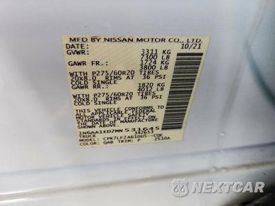 Zdjęcie 12 z 12 samochodu: 2021 NISSAN TITAN PLATINUM RESERVE VIN:1N6AA1ED2MN531645 - miniatura