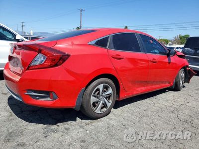 Trzecie zdjęcie samochodu z tyłu: 2019 HONDA CIVIC LX VIN:2HGFC2F6XKH592497 - miniatura