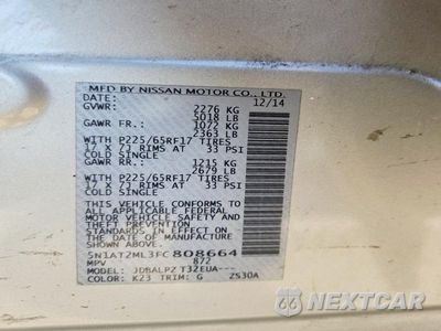 Zdjęcie 14 z 14 samochodu: 2015 NISSAN ROGUE S VIN:5N1AT2ML3FC808664 - miniatura