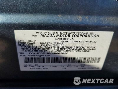 Zdjęcie 12 z 12 samochodu: 2012 MAZDA 6 I VIN:1YVHZ8DH6C5M02856 - miniatura