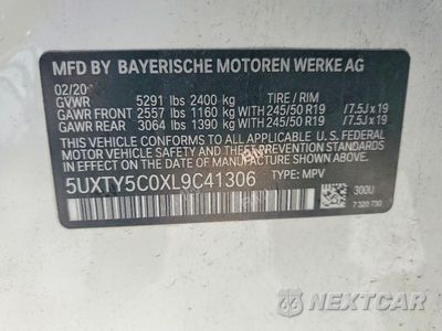 Zdjęcie 13 z 13 samochodu: 2020 BMW X3 XDRIVE30I VIN:5UXTY5C0XL9C41306 - miniatura