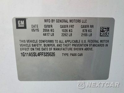 Zdjęcie 12 z 12 samochodu: 2015 CHEVROLET MALIBU LS VIN:1G11A5SL4FF325626 - miniatura