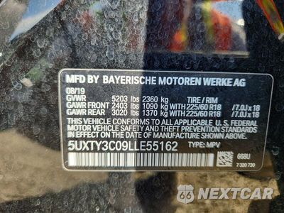 Zdjęcie 12 z 12 samochodu: 2020 BMW X3 SDRIVE30I VIN:5UXTY3C09LLE55162 - miniatura