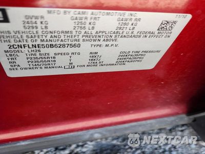 Zdjęcie 14 z 14 samochodu: 2011 CHEVROLET EQUINOX LT VIN:2CNFLNE50B6287560 - miniatura
