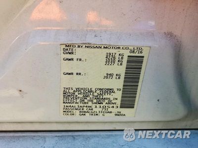 Zdjęcie 12 z 12 samochodu: 2017 NISSAN ALTIMA 2.5 S VIN:1N4AL3AP4HC110543 - miniatura
