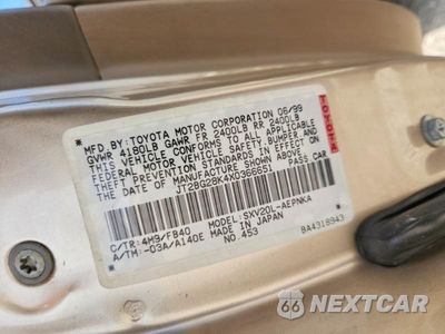 Zdjęcie 12 z 12 samochodu: 1999 TOYOTA CAMRY LE VIN:JT2BG28K4X0366651 - miniatura