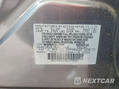 Zdjęcie 12 z 12 samochodu: 2022 NISSAN KICKS SV VIN:3N1CP5CV7NL479009 - miniatura