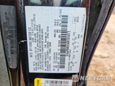 Zdjęcie 12 z 12 samochodu: 2019 FORD FUSION TITANIUM VIN:3FA6P0RU5KR105072 - miniatura