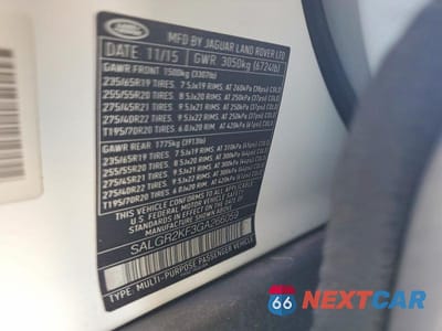Zdjęcie 12 z 12 samochodu: 2016 LAND ROVER RANGE ROVER VIN:SALGR2KF3GA266059 - miniatura