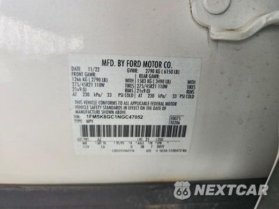 Zdjęcie 12 z 12 samochodu: 2022 FORD EXPLORER ST VIN:1FM5K8GC1NGC47052 - miniatura