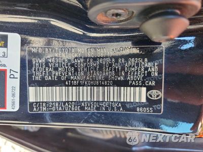 Zdjęcie 13 z 13 samochodu: 2017 TOYOTA CAMRY XLE VIN:4T1BF1FK0HU814820 - miniatura