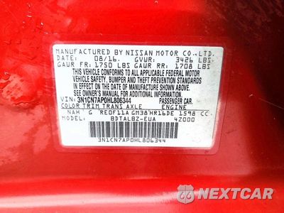 Zdjęcie 12 z 12 samochodu: 2017 NISSAN VERSA 1.6 SV VIN:3N1CN7AP0HL806344 - miniatura