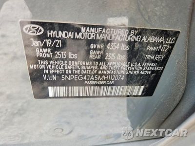 Zdjęcie 12 z 12 samochodu: 2021 HYUNDAI SONATA SE VIN:5NPEG4JA5MH112074 - miniatura