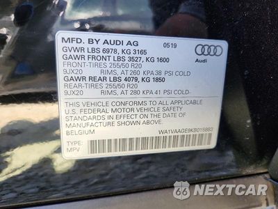 Zdjęcie 14 z 14 samochodu: 2019 AUDI E-TRON PRESTIGE VIN:WA1VAAGE9KB015883 - miniatura
