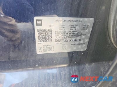 Zdjęcie 13 z 13 samochodu: 2019 CHEVROLET TAHOE K1500 PREMIER VIN:1GNSKCKC9KR284133 - miniatura